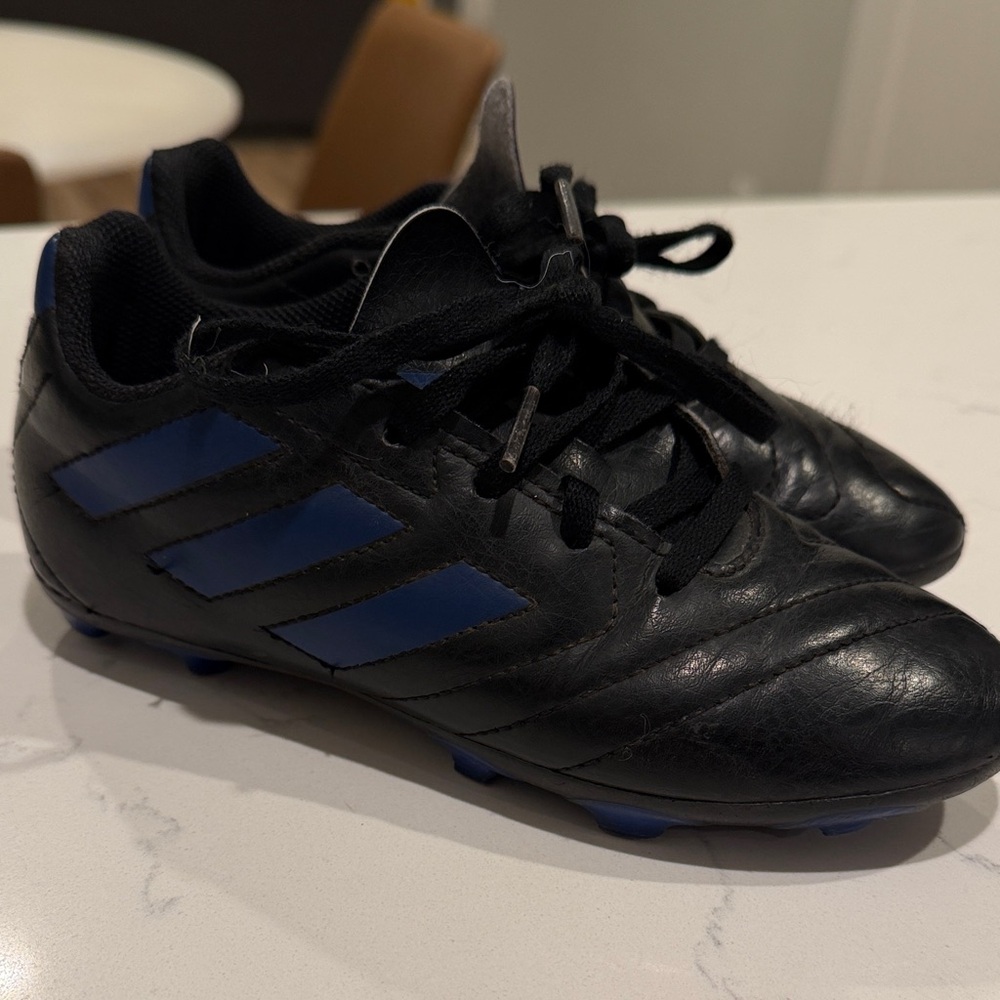 Adidas Black and Blue Soccer Cleats